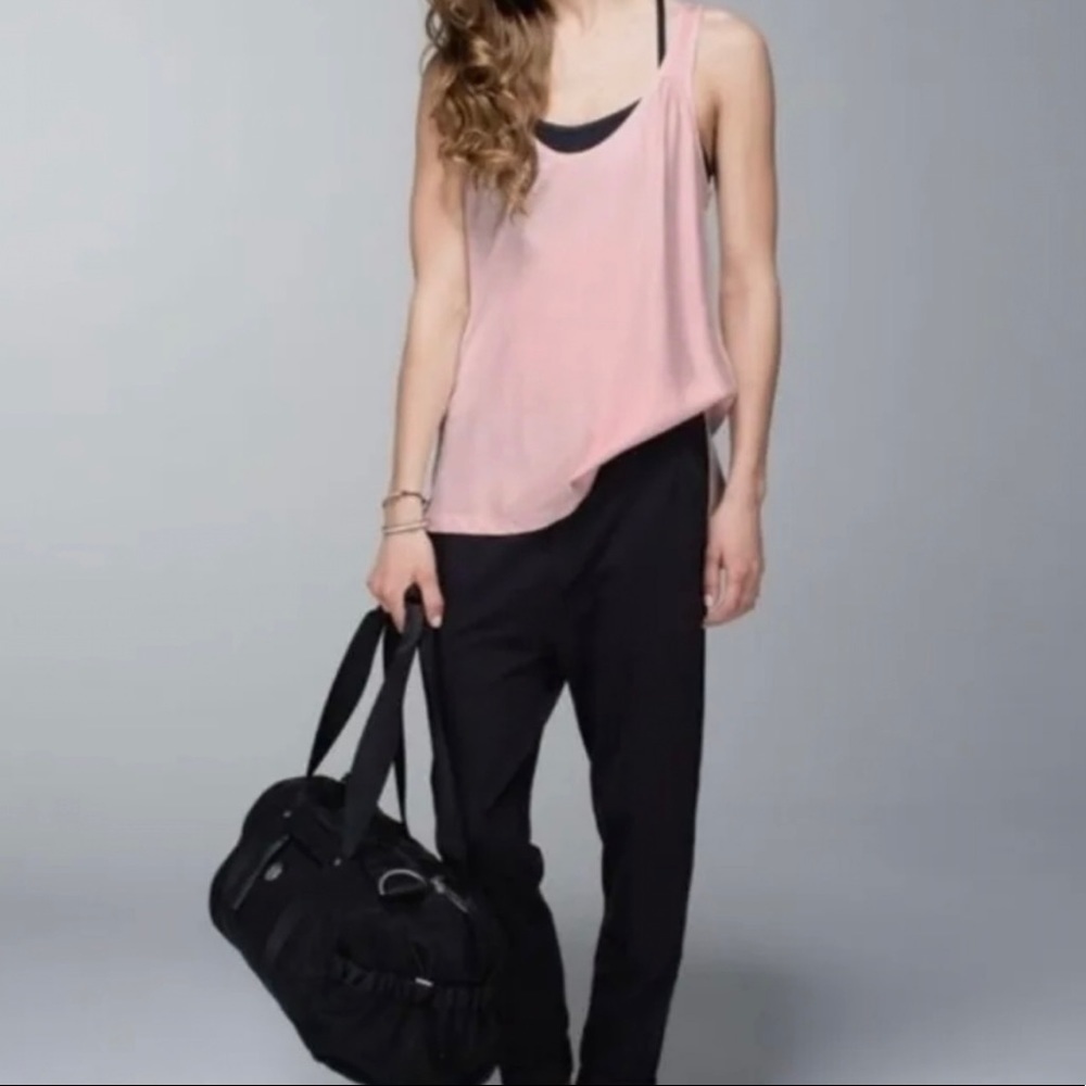 Lululemon Peace Of Mind Pretty Pink Open Back Tank Top Size 8
